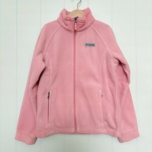 Columbia Fleece Jacket Kids size 10-12 Color Coral Pink